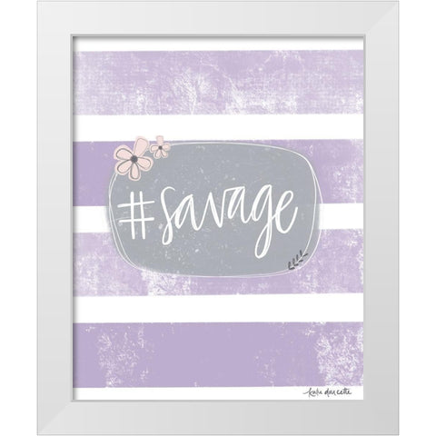 Savage White Modern Wood Framed Art Print by Doucette, Katie