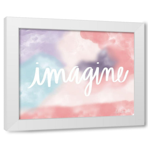 Imagine White Modern Wood Framed Art Print by Doucette, Katie