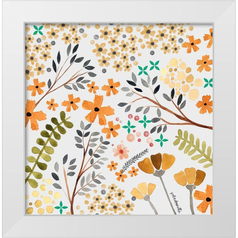 Fall Foliage White Modern Wood Framed Art Print by Doucette, Katie