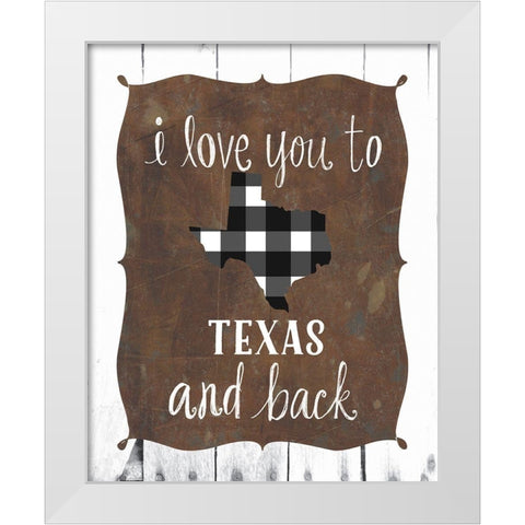 Texas and Back White Modern Wood Framed Art Print by Doucette, Katie