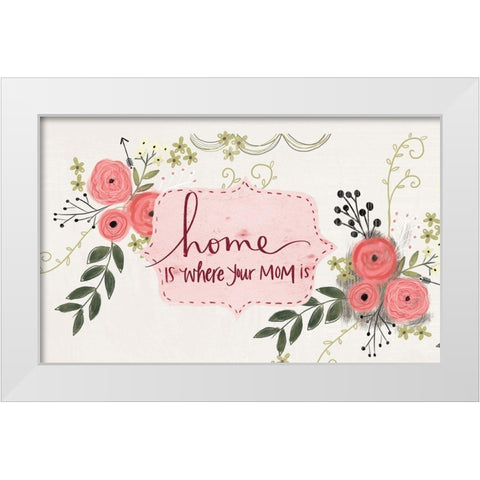 Home is Where Your Mom Is White Modern Wood Framed Art Print by Doucette, Katie