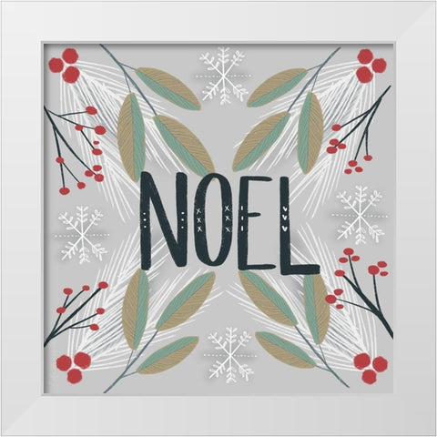 Noel White Modern Wood Framed Art Print by Doucette, Katie
