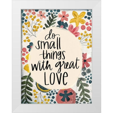 Small Things White Modern Wood Framed Art Print by Doucette, Katie
