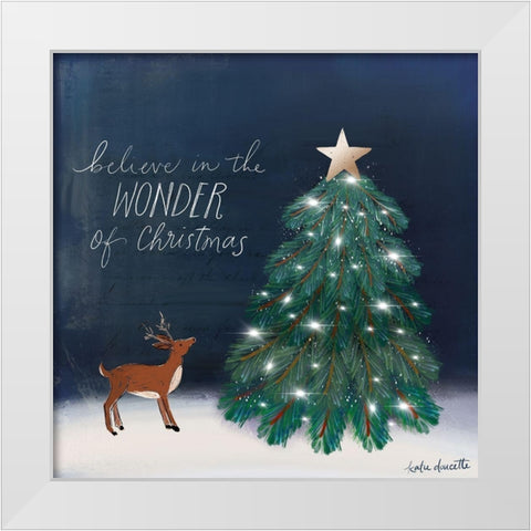 Wonder of Christmas White Modern Wood Framed Art Print by Doucette, Katie