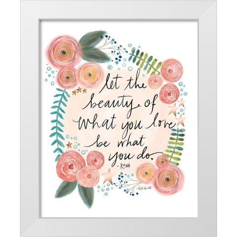 Rumi Quote White Modern Wood Framed Art Print by Doucette, Katie