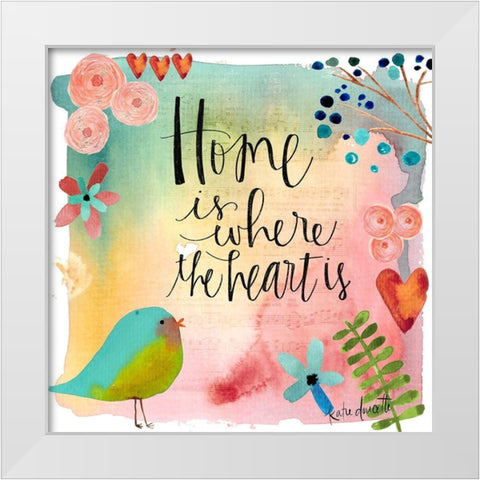 Home White Modern Wood Framed Art Print by Doucette, Katie