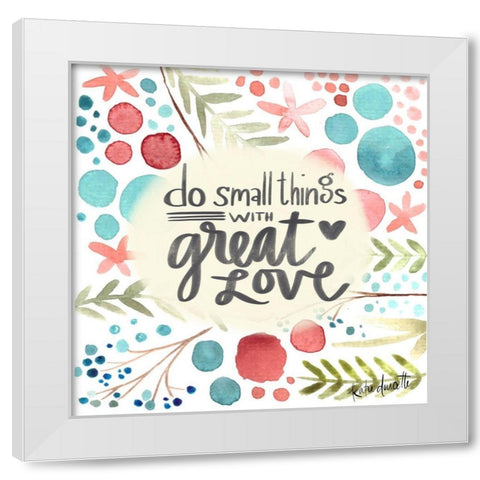 Great Love White Modern Wood Framed Art Print by Doucette, Katie