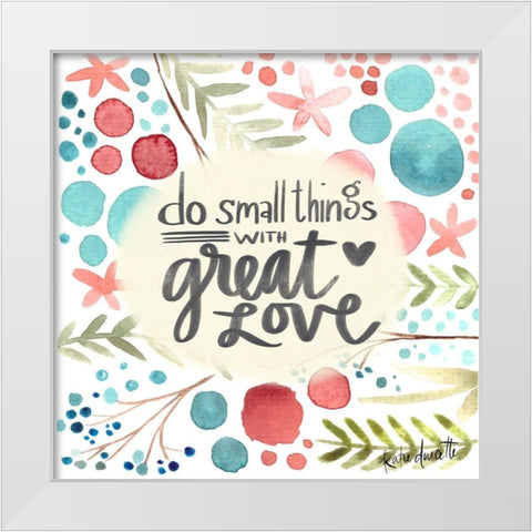 Great Love White Modern Wood Framed Art Print by Doucette, Katie
