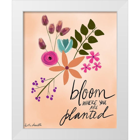 Bloom White Modern Wood Framed Art Print by Doucette, Katie