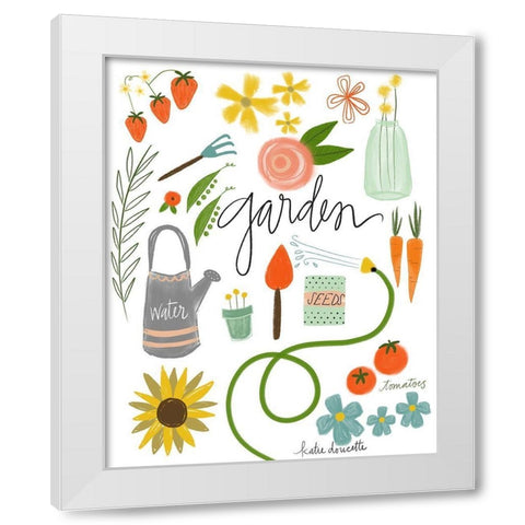 Garden White Modern Wood Framed Art Print by Doucette, Katie