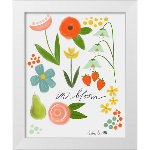 In Bloom White Modern Wood Framed Art Print by Doucette, Katie