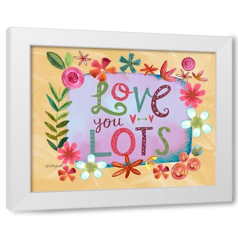Love You Lots White Modern Wood Framed Art Print by Doucette, Katie