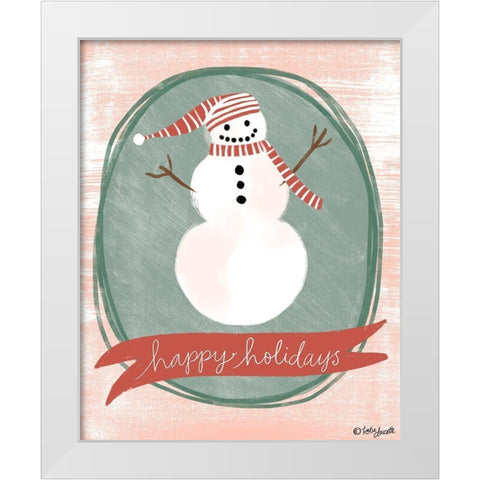 Happy Holidays White Modern Wood Framed Art Print by Doucette, Katie