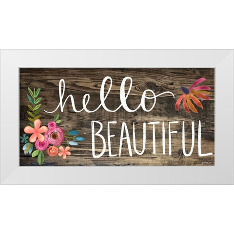 Hello Beautiful II White Modern Wood Framed Art Print by Doucette, Katie