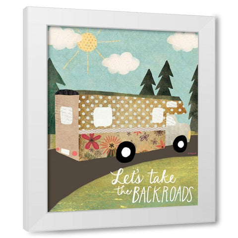 Backroads White Modern Wood Framed Art Print by Doucette, Katie
