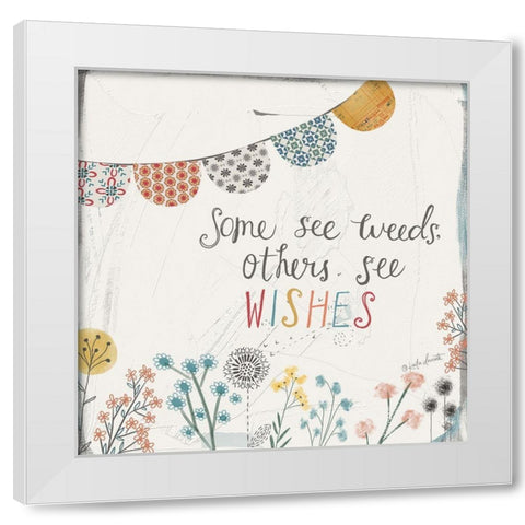 Weeds and Wishes White Modern Wood Framed Art Print by Doucette, Katie
