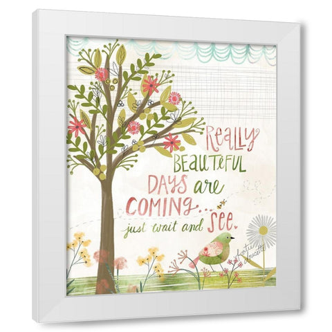 Really Beautiful Days White Modern Wood Framed Art Print by Doucette, Katie
