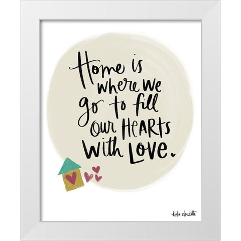 Home is Where We Go White Modern Wood Framed Art Print by Doucette, Katie