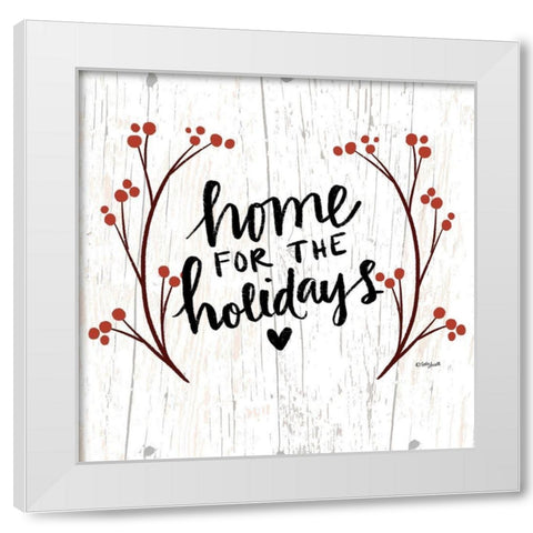 Home for the Holidays White Modern Wood Framed Art Print by Doucette, Katie