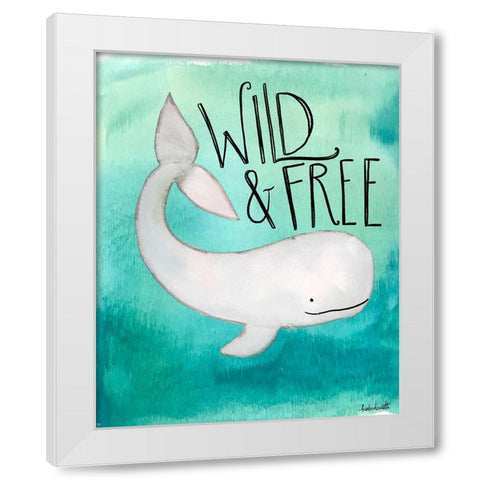 Wild Whale White Modern Wood Framed Art Print by Doucette, Katie