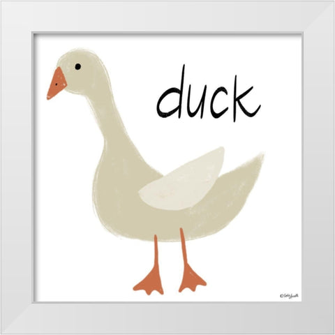 Duck White Modern Wood Framed Art Print by Doucette, Katie