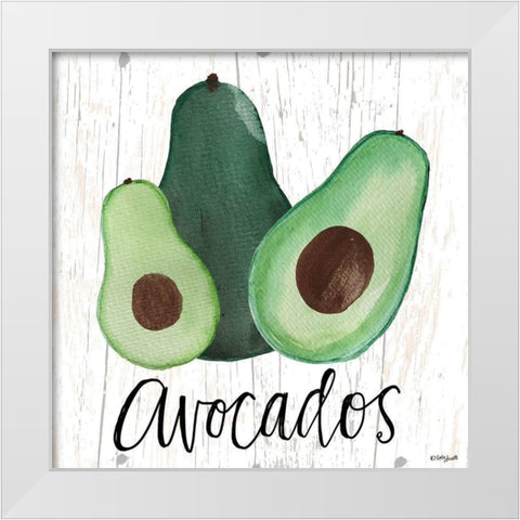 Avocados White Modern Wood Framed Art Print by Doucette, Katie