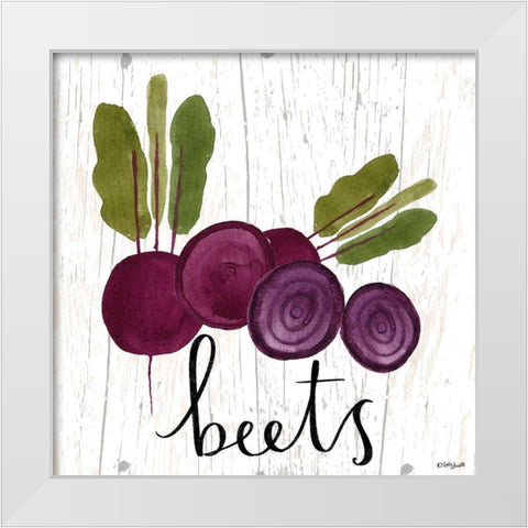 Beets White Modern Wood Framed Art Print by Doucette, Katie