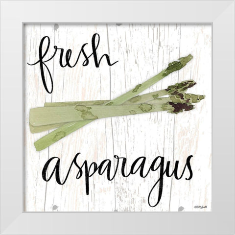 Fresh Asparagus White Modern Wood Framed Art Print by Doucette, Katie