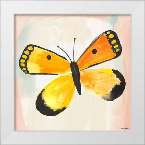 Butterfly IV White Modern Wood Framed Art Print by Doucette, Katie