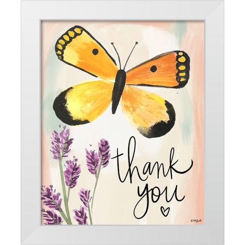 Thank You White Modern Wood Framed Art Print by Doucette, Katie