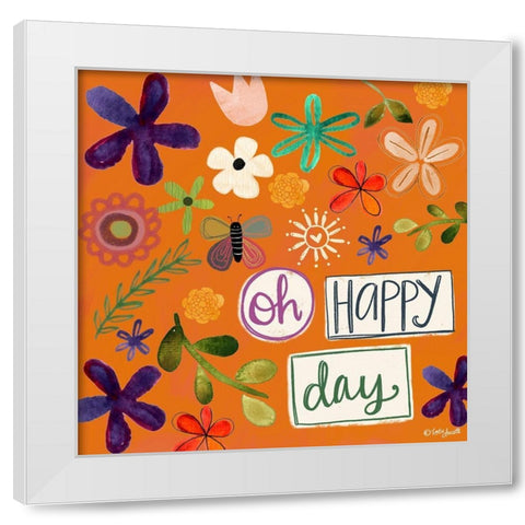 Oh Happy Day White Modern Wood Framed Art Print by Doucette, Katie