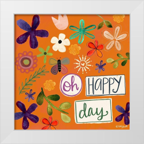 Oh Happy Day White Modern Wood Framed Art Print by Doucette, Katie