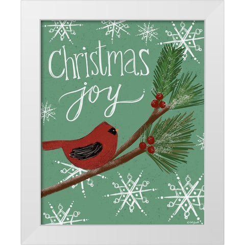 Christmas Joy White Modern Wood Framed Art Print by Doucette, Katie
