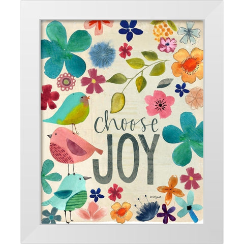 Choose Joy White Modern Wood Framed Art Print by Doucette, Katie