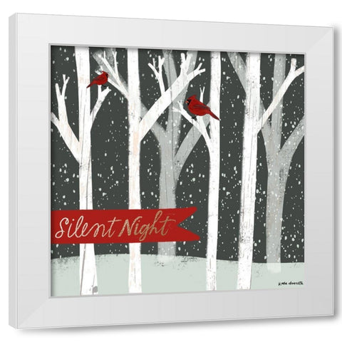 Silent Night Forest White Modern Wood Framed Art Print by Doucette, Katie