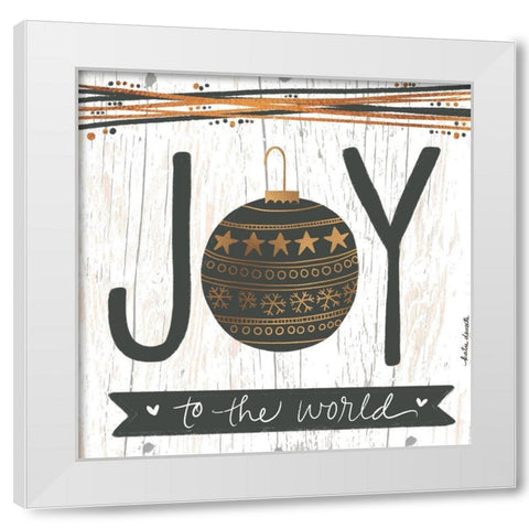 Joy to the World White Modern Wood Framed Art Print by Doucette, Katie