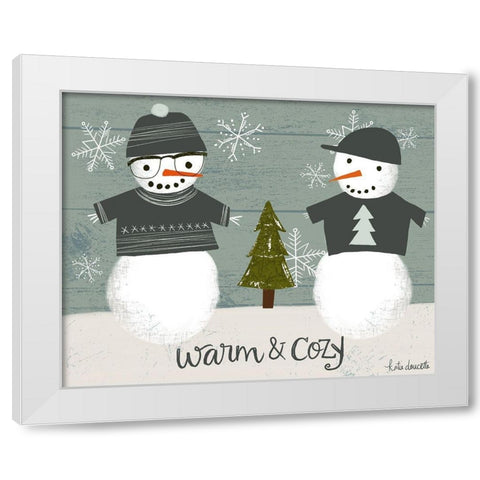 Warm and Cozy White Modern Wood Framed Art Print by Doucette, Katie