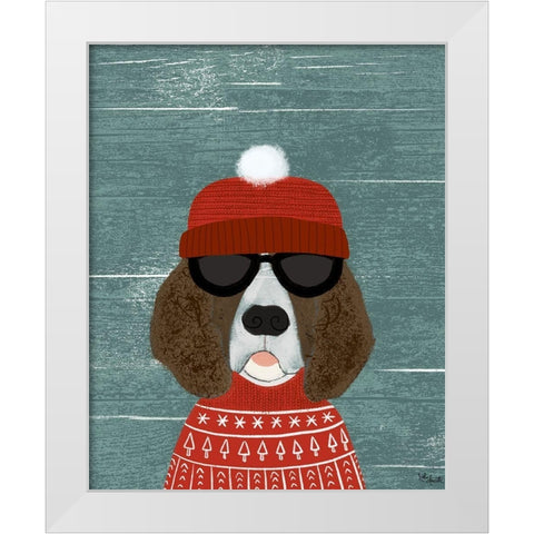 Spaniel White Modern Wood Framed Art Print by Doucette, Katie