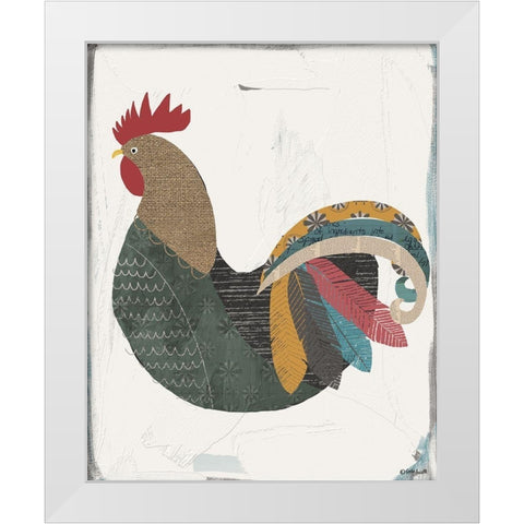 Rooster White Modern Wood Framed Art Print by Doucette, Katie