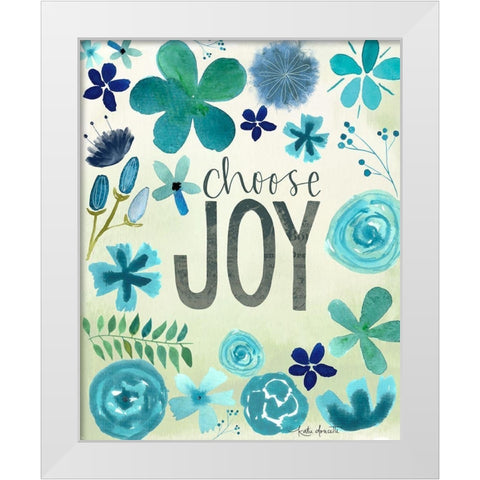 Choose Joy White Modern Wood Framed Art Print by Doucette, Katie