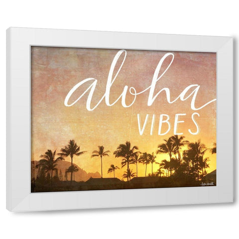 Aloha Vibes in White White Modern Wood Framed Art Print by Doucette, Katie