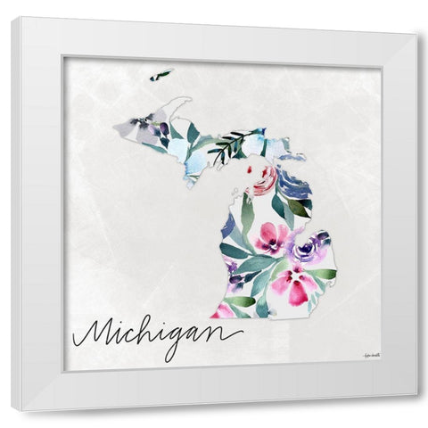 Michigan White Modern Wood Framed Art Print by Doucette, Katie