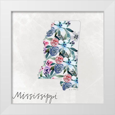 Mississippi White Modern Wood Framed Art Print by Doucette, Katie