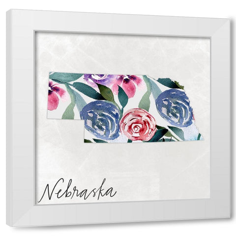 Nebraska White Modern Wood Framed Art Print by Doucette, Katie