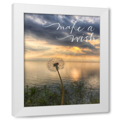 Make a Wish White Modern Wood Framed Art Print by Doucette, Katie
