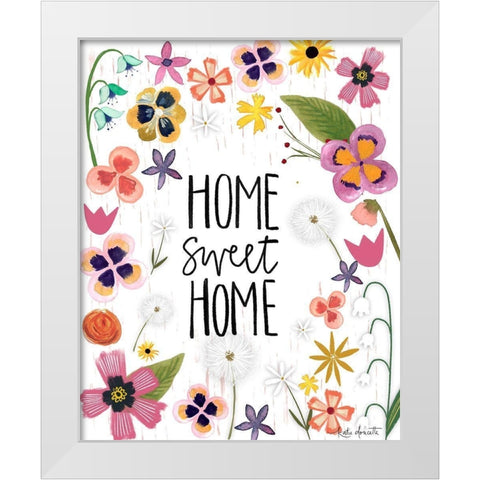 Home Sweet Home White Modern Wood Framed Art Print by Doucette, Katie