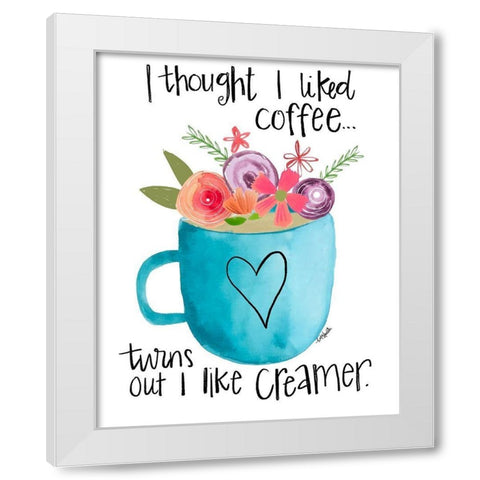 Coffee Creamer White Modern Wood Framed Art Print by Doucette, Katie
