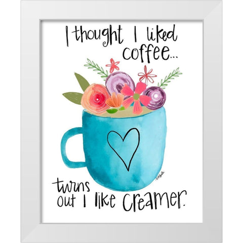 Coffee Creamer White Modern Wood Framed Art Print by Doucette, Katie