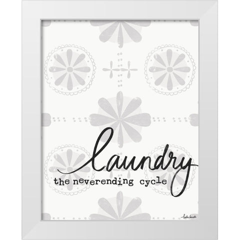 Laundry Cycle White Modern Wood Framed Art Print by Doucette, Katie