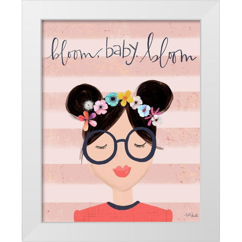 Bloom Baby Bloom White Modern Wood Framed Art Print by Doucette, Katie